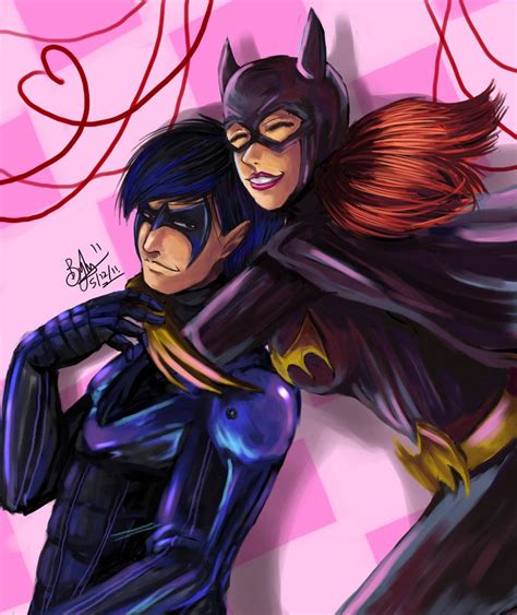 51211 Nightwing And Batgirl Yay By Beverii On Deviantart Babs And