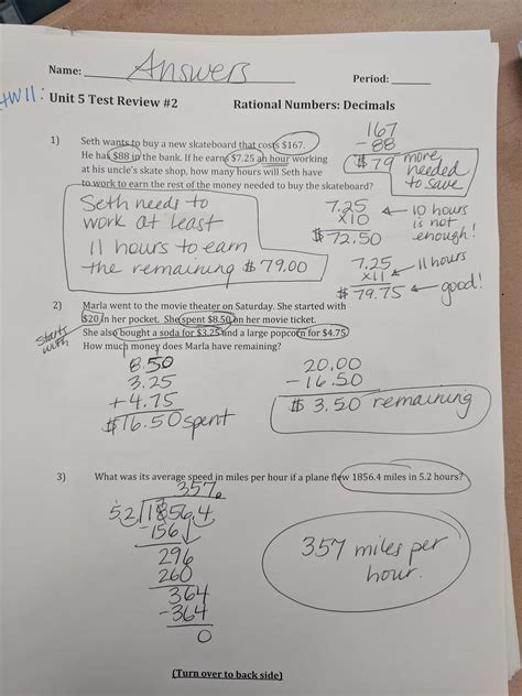 El primero de abril de 2015 block: Geometry Unit 5 Test Answer Key / Culver City Middle ...