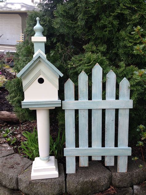 Super Cute Little Birdhouse On A Pedestal That I Made All Repurposed