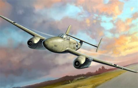 Wallpaper Heinkel German Jet Fighter Committed Solo Flight He 280