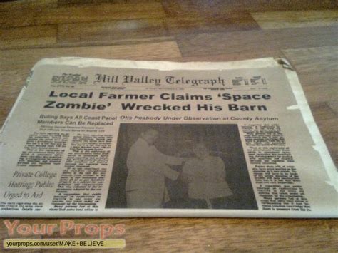 Back To The Future Hill Valley Telegraph Newspaper Prop Replica Replica