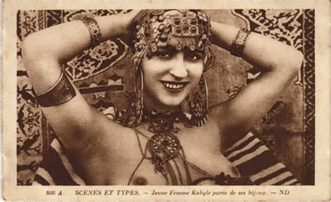 Pc Scenes Et Types Femme Kabyle Paree De Ses Bijoux Ethnic Nude A