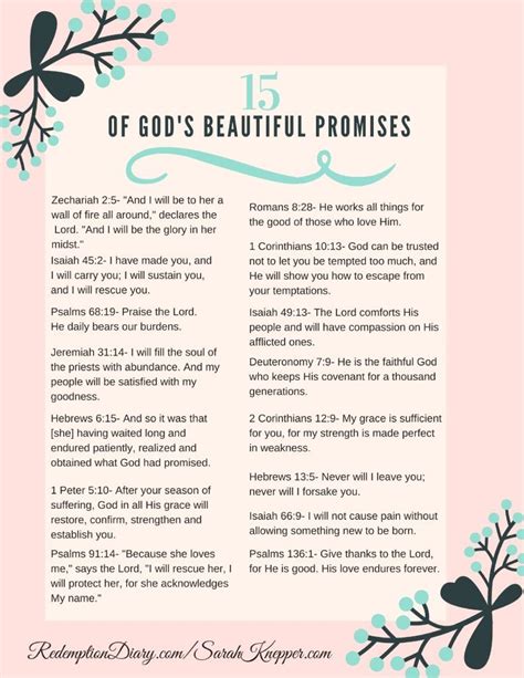 15 Of Gods Beautiful Promises Plus A Free Printable Bible Promises