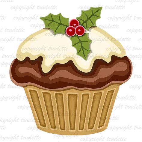 Trudette Clip Artdelicious Chocolate Cupcake For Christm