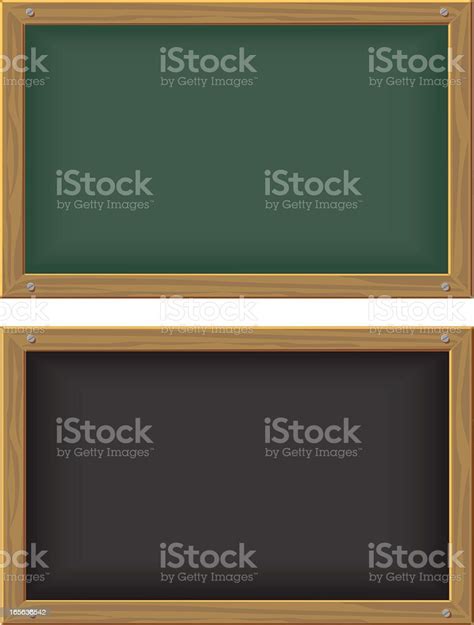Green And Black Blank Chalkboards Stock Illustration Download Image