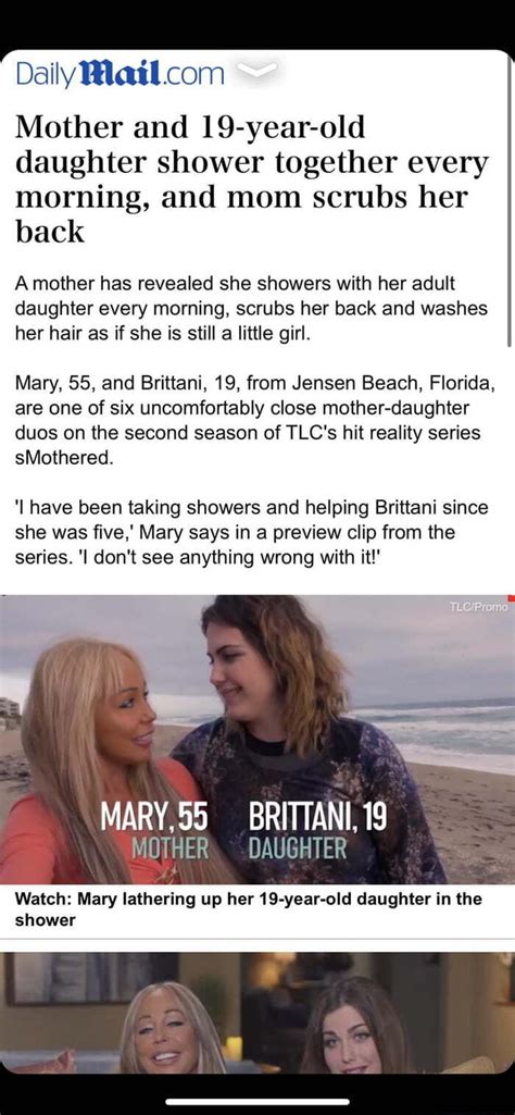 Daily Mother And 19 Year Old Daughter Shower Together Every Morning And Mom Scrubs Her Back A