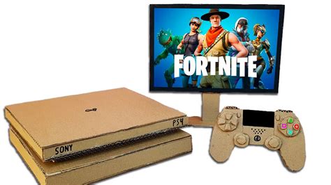 How To Make Sony Ps4 Console With Controller From Cardboard Youtube