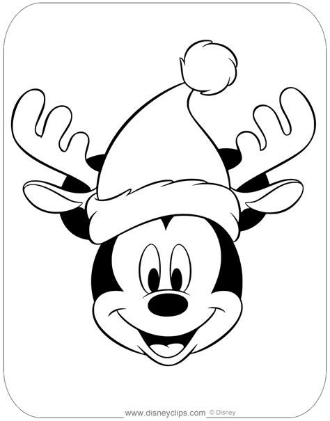 Mickey Mouse Christmas Coloring Pages Free