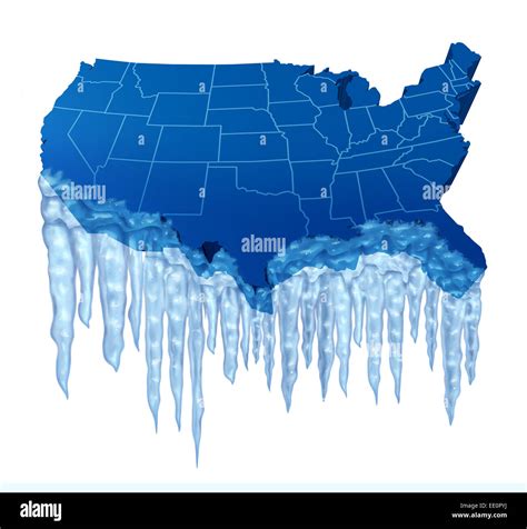 American Deep Freeze Et Température Glaciale Aux États Unis Une Carte
