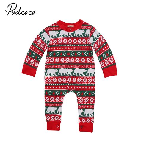 Autumn Winter Warm Newborn Baby Long Sleeve Rompers Christmas Romper