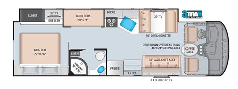 Floor Plans Freedom Traveler Class A Motorhome A30