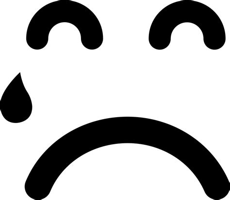 Teardrop Falling On Sad Emoticon Face Comments Teardrop Face Png