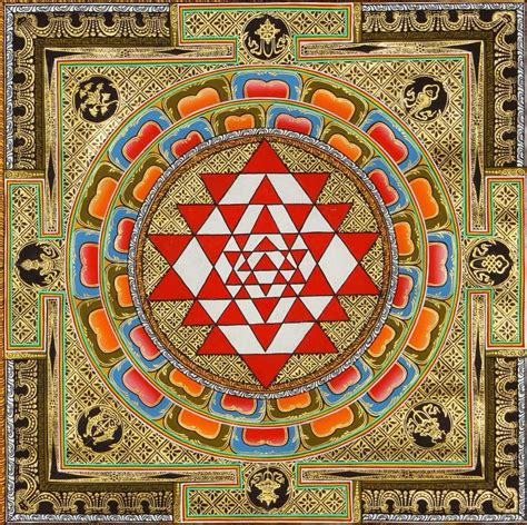 Goddess Tibetan Mandala Sri Yantra Mandala