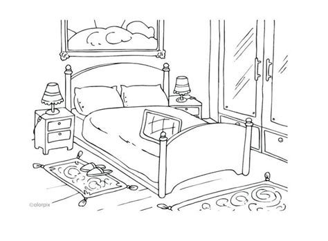 Bedroom Coloring Pages At Free Printable Colorings