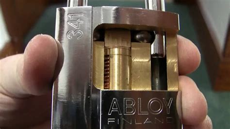 Combination padlocks are popular because they don't require a key to keep up with, however, if you forget the combination, it's important to know the if you lose the combination while it is locked and are forced to break out the bolt cutters, you can find out how to repair a broken or cut combination. Demo of an Abloy 341 factory cutaway padlock. - YouTube