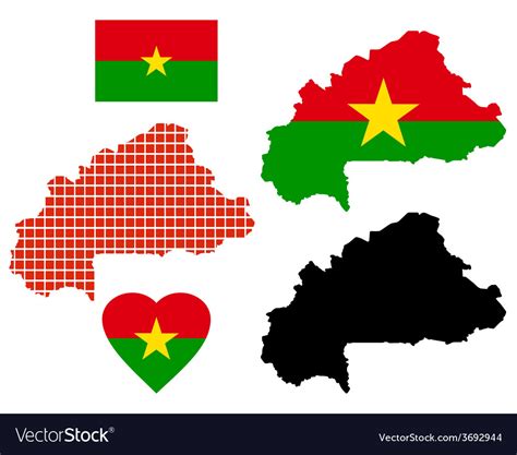 Burkina Faso Map Royalty Free Vector Image Vectorstock