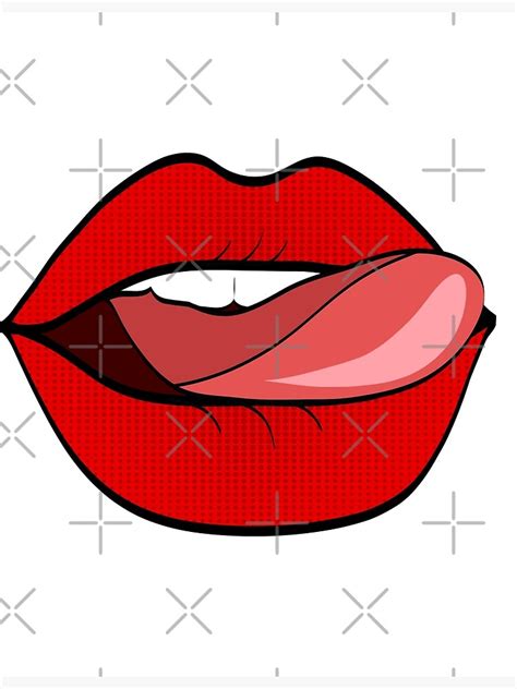 red mouth lip kiss poster for sale by ttoledo10k redbubble