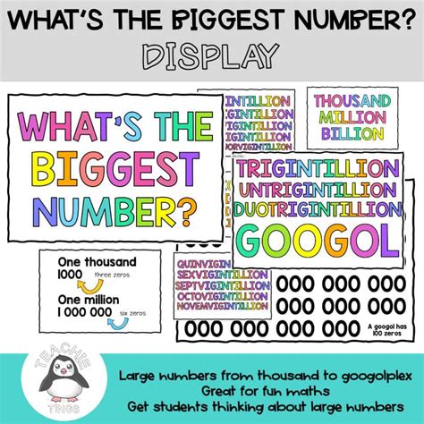Whats The Biggest Number Large Numbers Display — Teachie Tings