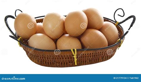 Dozen Organic Eggs In Basket Stock Photo Image Of Healthcare Meal