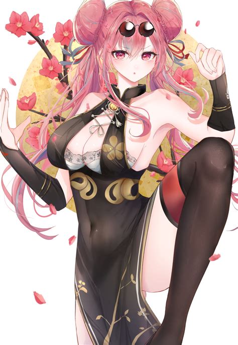 Spray remaining hair with curl hold product. Safebooru - 1girl absurdres azur lane bare shoulders black ...