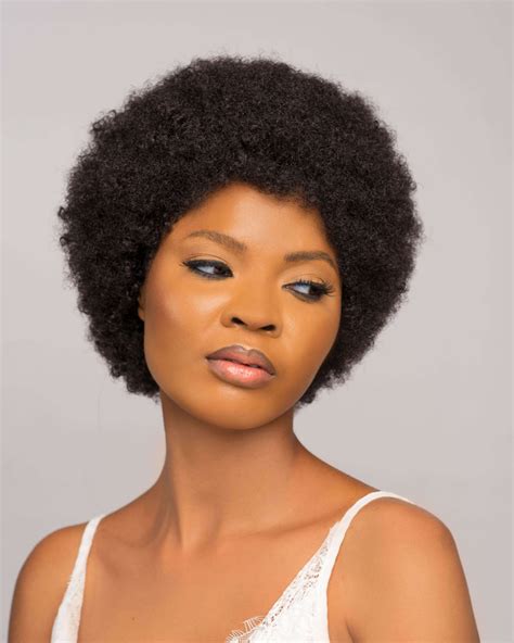 4b 4c Short Afro Curls Wig Chi Natural Girl Wigs