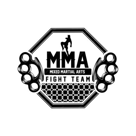 Logotipo Del Equipo Mma Fight Vector Premium