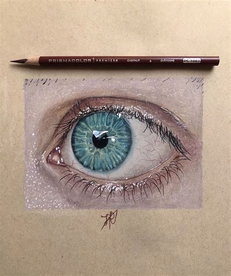 Hyperrealistic Eye Drawing With Prismacolor Premier Pencils