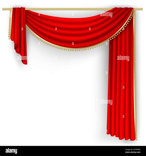 Theater Stage With Red Curtain Clipping Mask Mesh Stock Vector Image