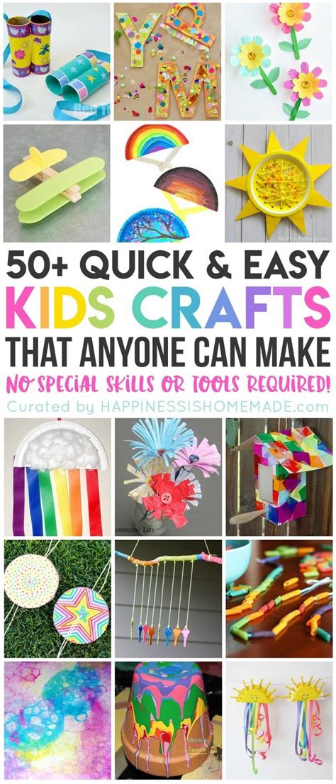These 50 Quick And Easy Kids Crafts Can Be Made In Under 30 Minutes