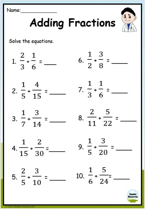 Grade 5 Adding And Subtracting Fractions Worksheets Free Printables