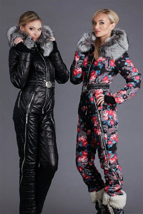 Fox Fur Hooded Snowsuits Ski Jumpsuit Winter Jumpsuit Winter Suit