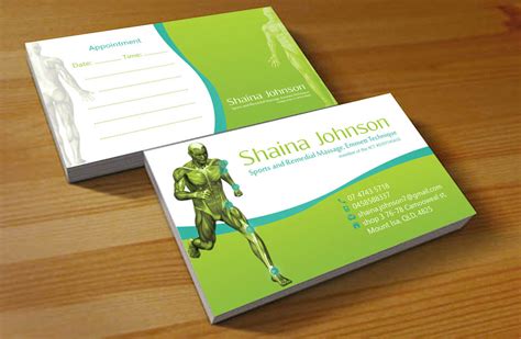Art director's pick of 6 massage business cards. Massage Business Card Design for a Company by Hardcore ...