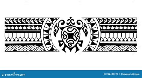Polynesian Border Tattoo Design Pattern Aboriginal Samoan Black And