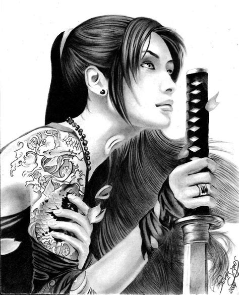 Tattoo Girl Painting Samurai Woman Samurai Tattoo Female Samurai