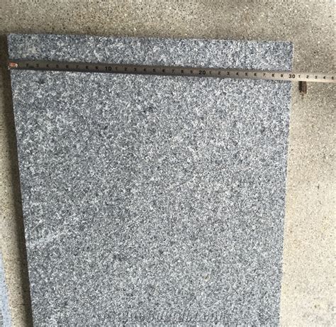 G654 Granite Tile Flamed Dark Grey Granite Tile From China