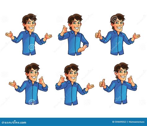 Young Man Gestures Stock Vector Illustration Of Body 59449552