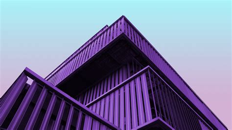 Modern Architecture Wallpaper 4k Contemporary Purple Building Clear