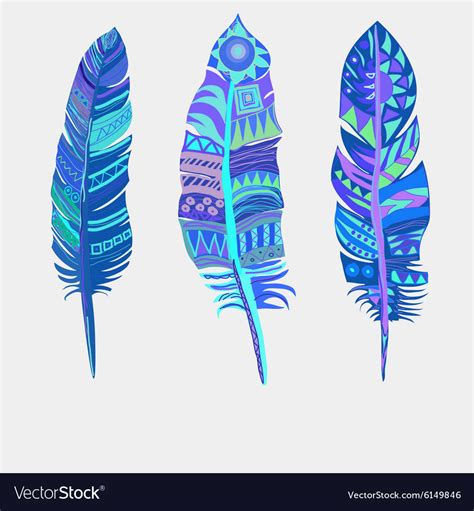 Download Bright colored feathers Tribal Ethnic Royalty Free Vector
