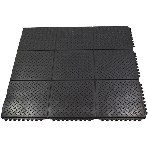 Durable Anti Fatigue Interlocking Commercial Solid 37 In X 37 In