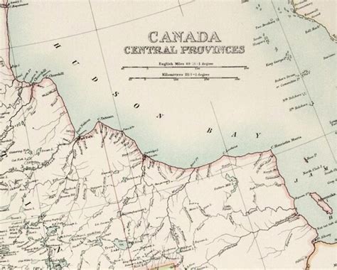 1890 Large Vintage Map Of Canada Special Library Edition