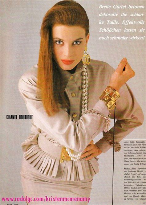 Kristen Mcmenamy Photography By Michel Comte For Vogue Magazine Germany January 1986 80s