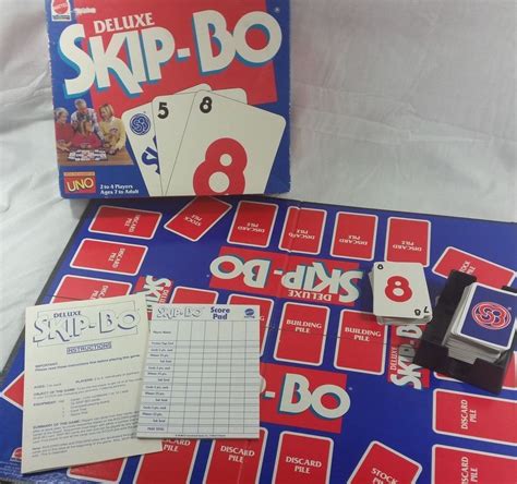 Check spelling or type a new query. Deluxe Skip Bo Card Game Playing Mat 1992 Mattel Family Number Sequence Building | Skip bo card ...