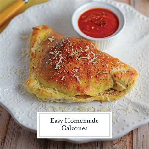 Easy Cheesy Homemade Calzones Calzone Topping Ideas