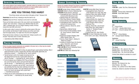 Church Bulletin How To Make Your Church Bulletin As Effective As Possible