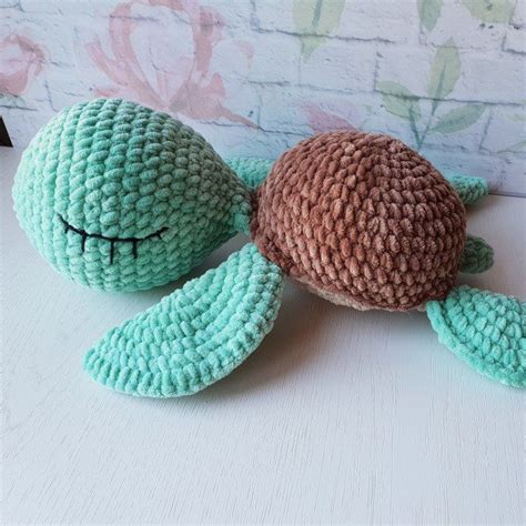 Turtle Amigurumi Crochet Turtle Stuffed Amigurumi Toy Etsy Crochet