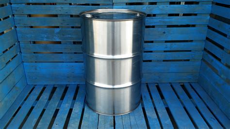 55 Gallon Used Stainless Steel Barrel Closed Head 12 Mm