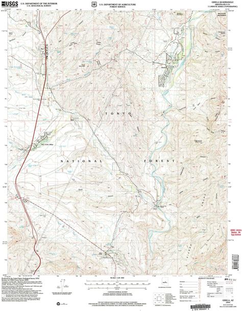 Yellowmaps Gisela Az Topo Map 124000 Scale 75 X 75