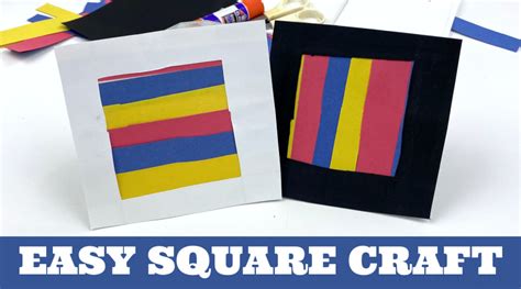 Easy Square Craft For Preschoolers To Make With Primary Colors