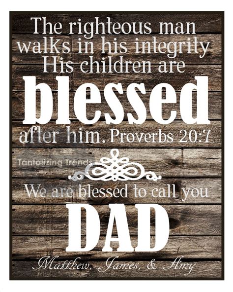 Custom Fathers Day Proverbs 207 Scripture By Tantalizingtrends