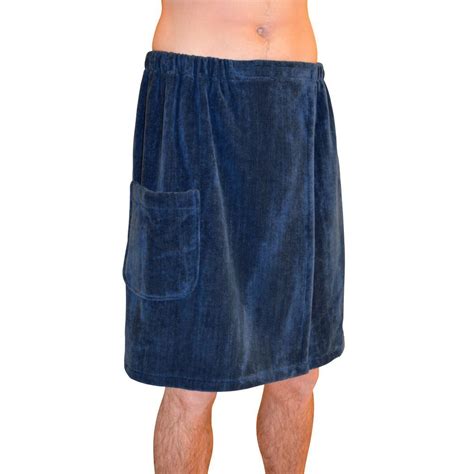 Sanjl wearable bath skirt men's towel wrap. Men's Spa and Bath Terry Cloth Towel Wrap - Navy Blue ...